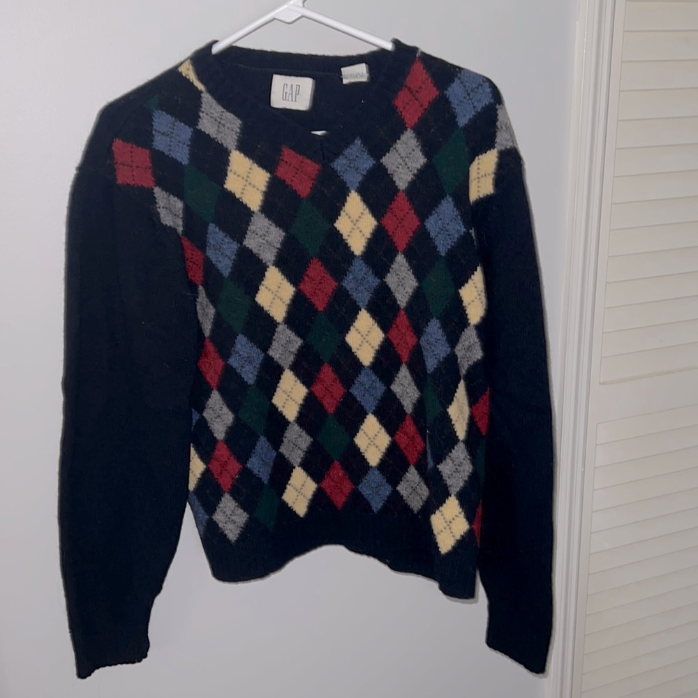 Gap Argyle Multicolor Sweater